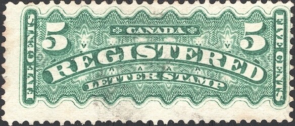 CANADA, 1875. Regsitration F2, Used