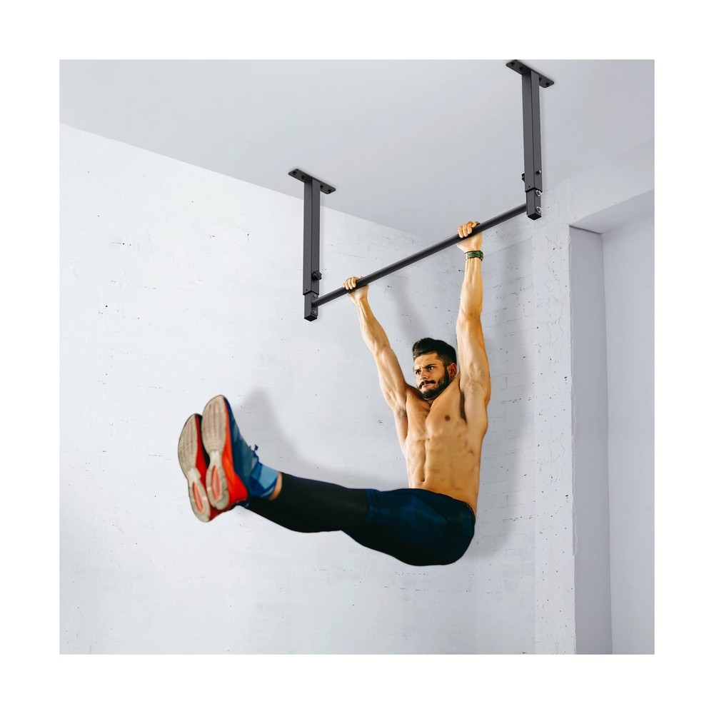 48" Ceiling Mounted Pull Up Bar, Heavy Duty Multi-Grip Chin Up Bar,Mounted Pu...