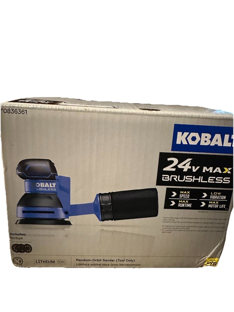 NEW KOBALT TOOLS 0836361 24 Max Orbital Sander ( Tool Only )
