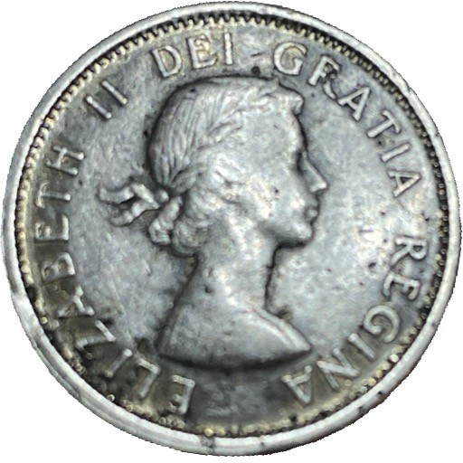 ERROR 1959 Canadian Silver one cent