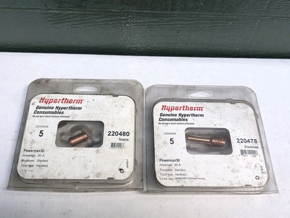 HYPERTHERM 220478 & 220480 ELECTRODE & NOZZLE 5/PKG NEW