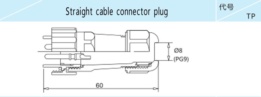 SD16 3 Pin Waterproof Connectors IP68 Power Cable LED Panel Light Current Plug