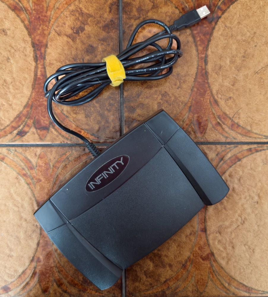 Infinity USB Foot Pedal Control with Computer Plug In - Black