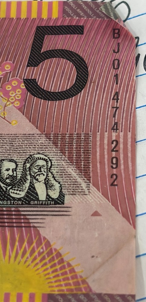 Australia, Five Dollars, BJ01474292, MacFarlane/Evans