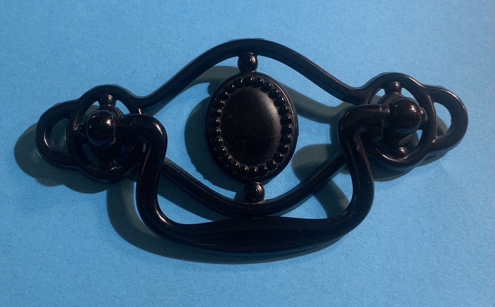 Vintage Hardware Chippendale Colonial Black drawer pull handle...3" centers