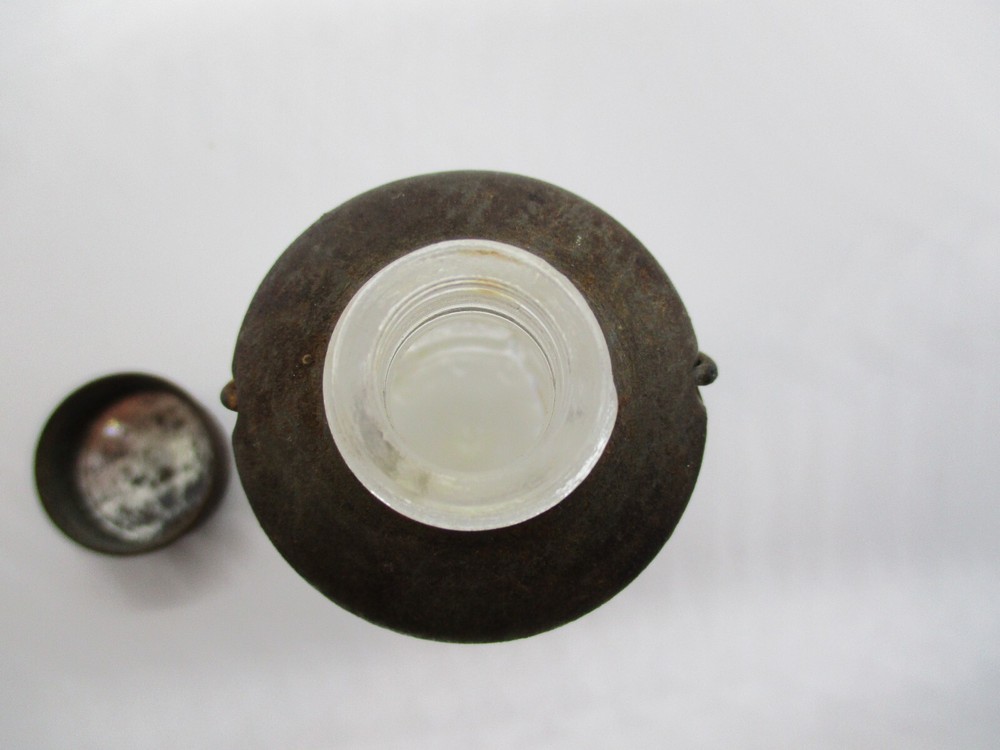Vintage Miniature Glass Railroad Lantern Candy Container