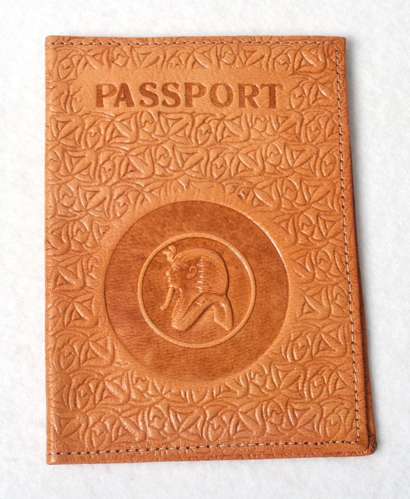 PHARAOH LEATHER PASSPORT CASE
