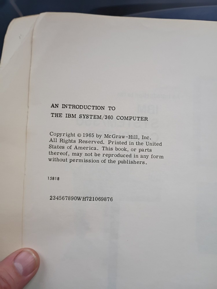 An introduction to the IBM SYSTEM/360 COMPUTER