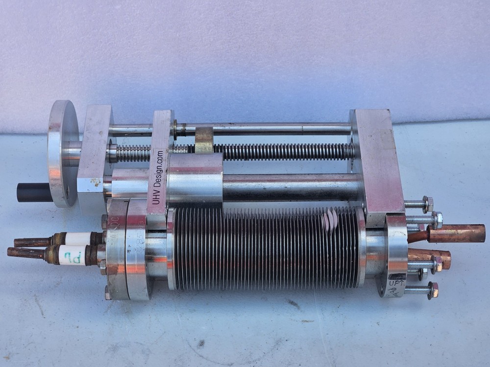 UHV Linear Motion Feedthrough Assembly w/ Bellows, Electrical & Fluid Feedthroug