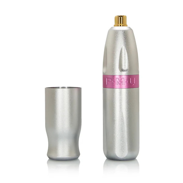 NEW Bishop PMU Pen Machine 2.5 Stroke - Silver/Pink + Critical V2 Battery Bundle