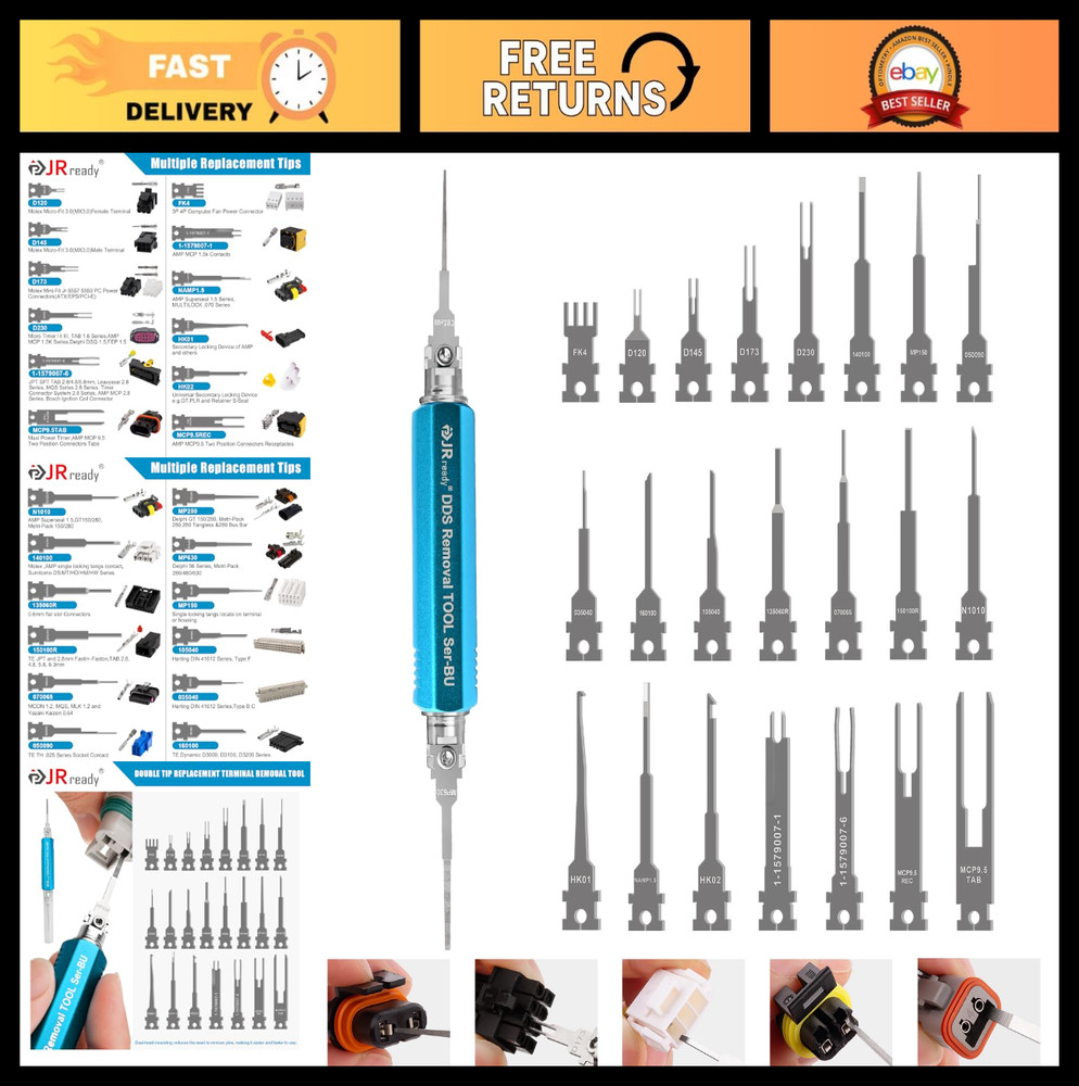 24PCS Pin Removal Tool Kit - Electrical Terminal Extractor Set for Deutsch, Mole