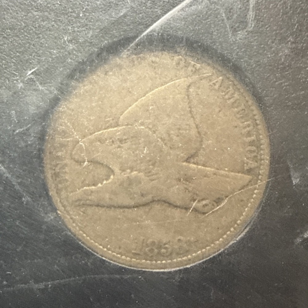 1858 P Mint Flying Eagle Cent with Small Letters Sealed With COA