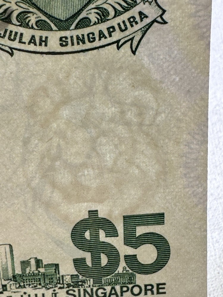 1976 Singapore 5 Dollar Banknote P# 10
