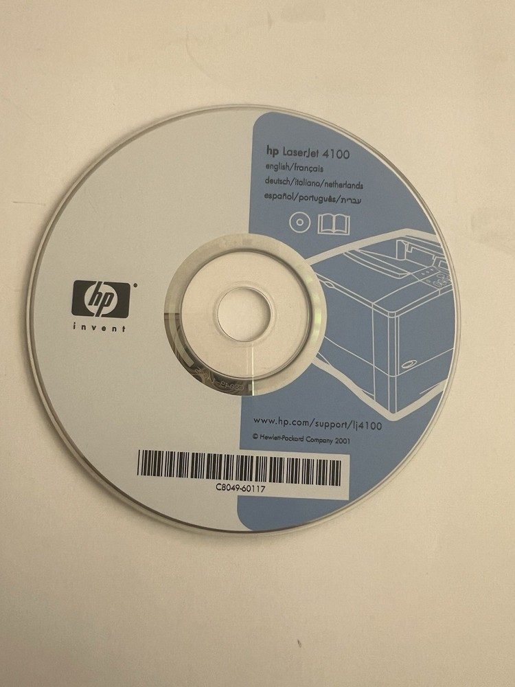 Hp Laserjet 4100 Series Printer Software Driver CD DVD only