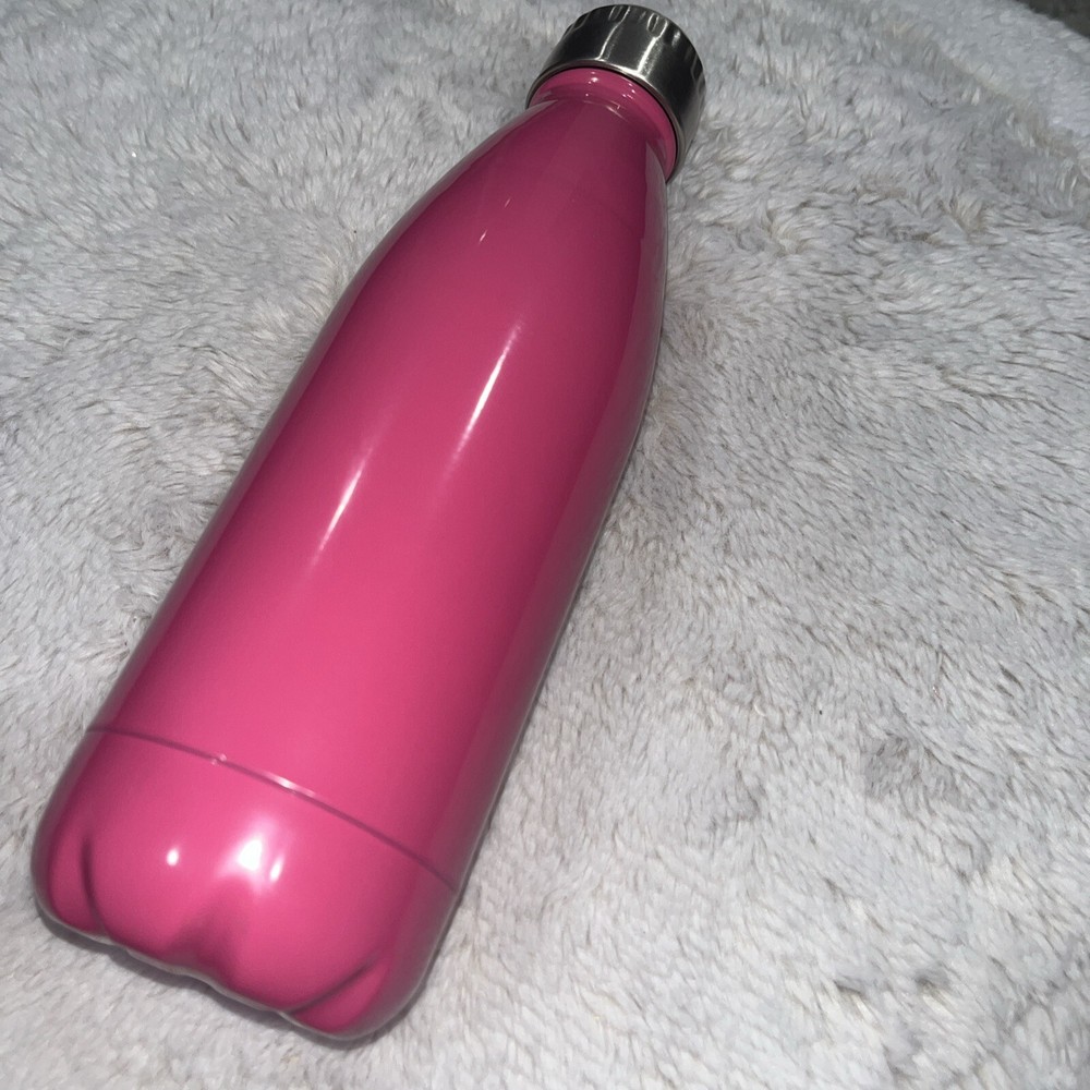 Benefit Makeup Water Bottle Pink Metal