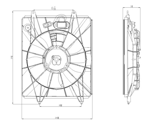 A/C Condenser Fan Assy TYC 611330