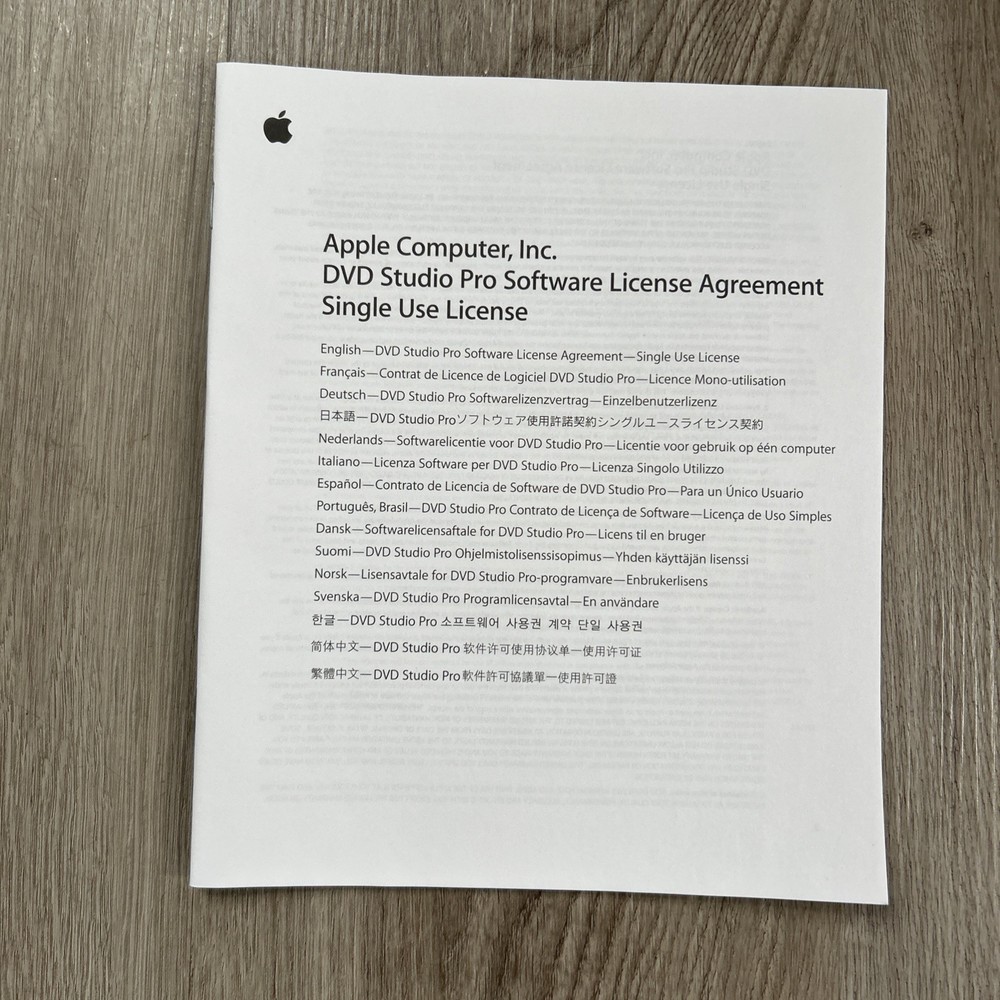 Apple DVD Studio Pro 3 Upgrade Professional DVD Authoring Software Complete