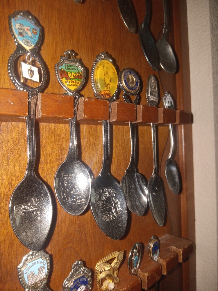 silver collection of spoons