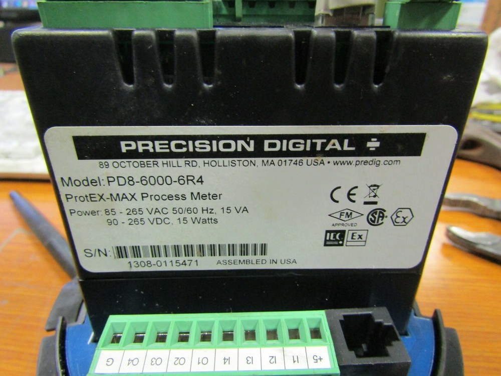 😎 PRECISION DIGITAL PD8-6000-6R4 EXPLOSION PROOF PROCESS METER 85/265 VAC