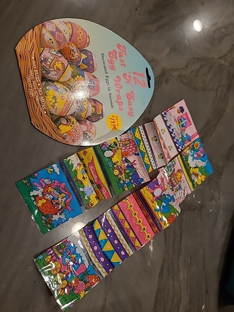 Vintage Fast N Easy Easter Egg Wraps Sleeves Arounds