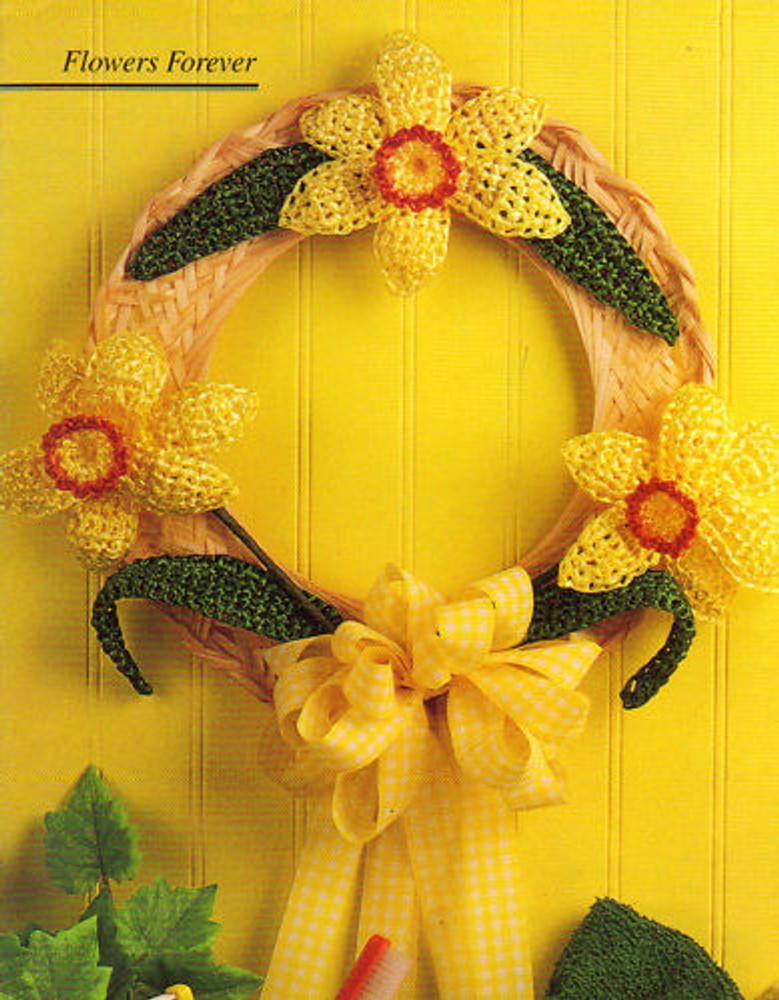 SPRINGTIME Daffodil Wreath/Decor/CROCHET PATTERN INSTRUCTIONS