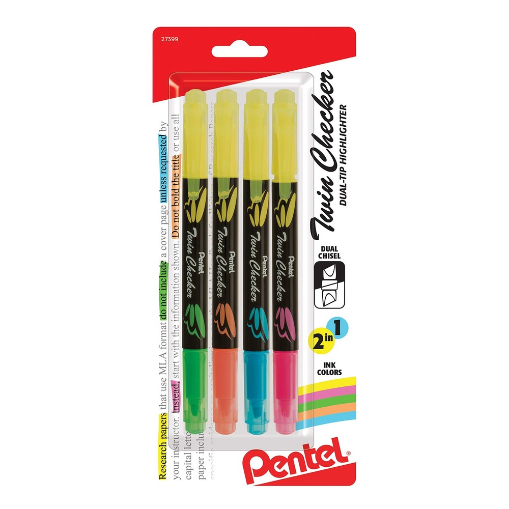 Twin Checker set Set 18 Count Dual-tip assorted colors marker