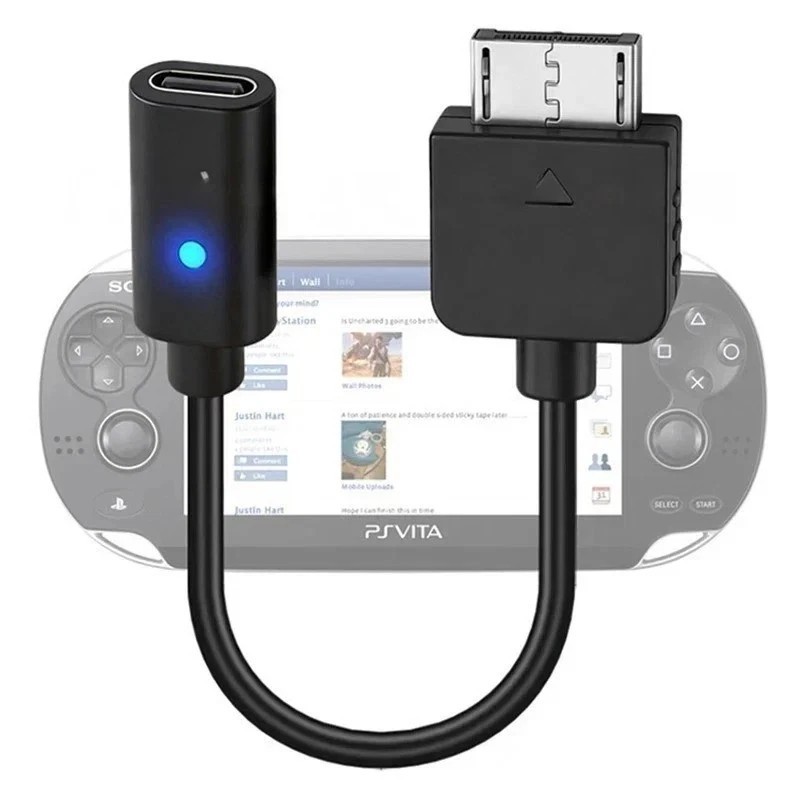 USB C Cable for Playstation Vita 1000 Controller Charging Adapter Type C LED
