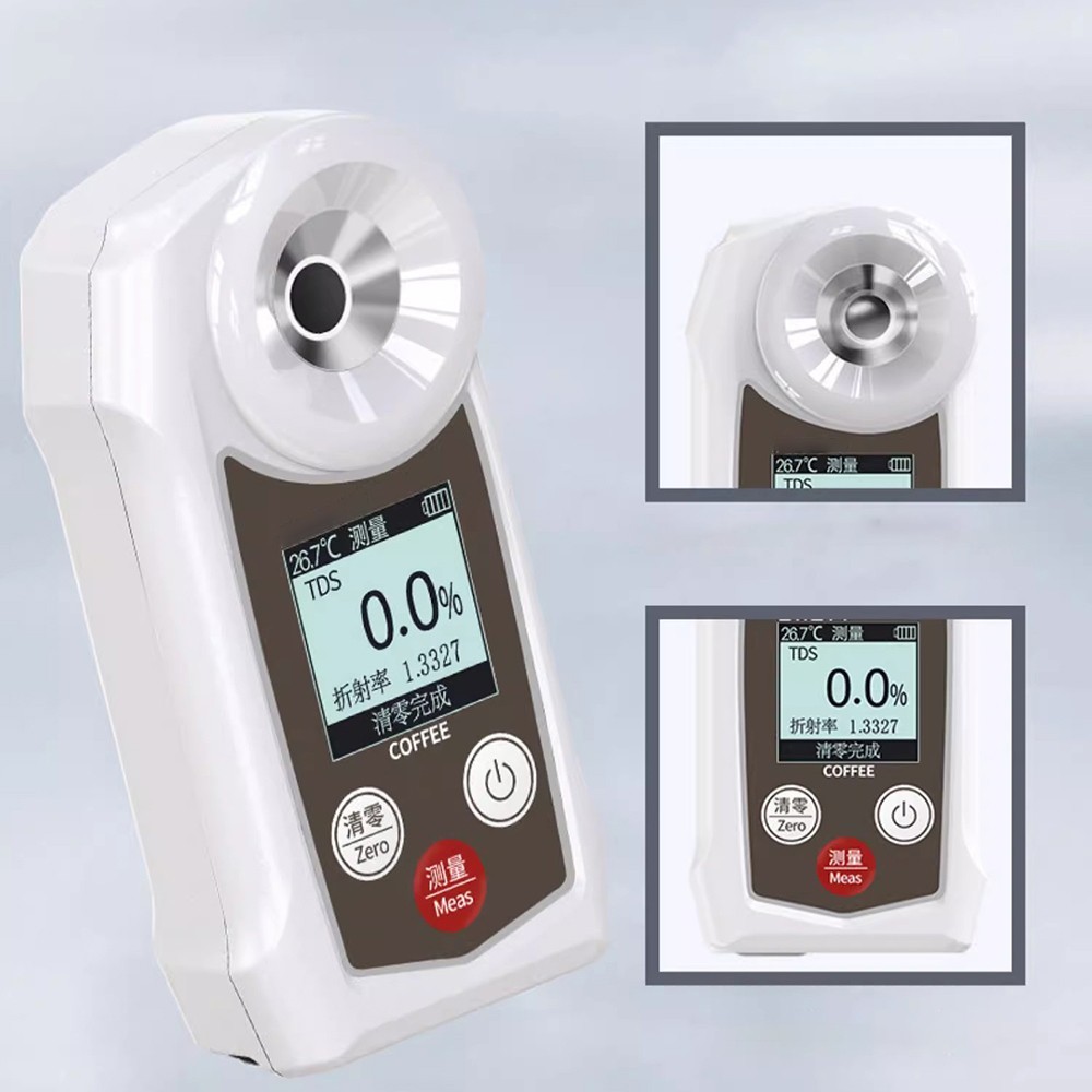 Coffee TDS Meter 0-22% Concentration Tester Refractometer with T Compensation