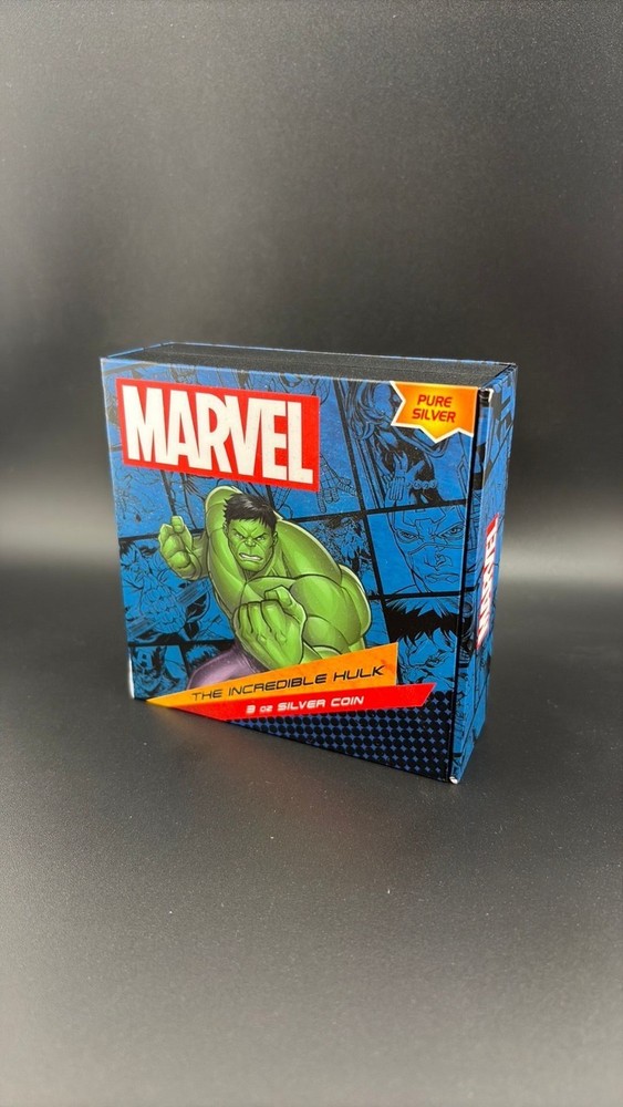 Marvel The Incredible Hulk (BOX ONLY) for a 3 oz Silver Round