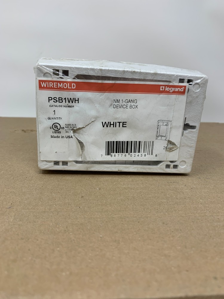 Wiremold PSB1WH 1 GANG Device Box