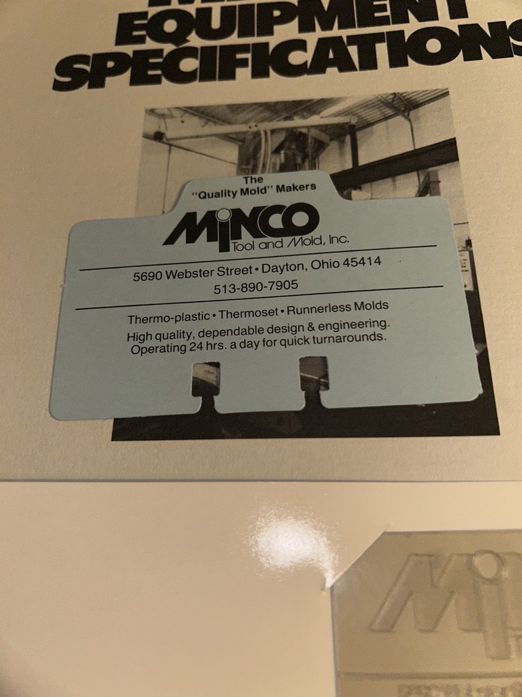1982 MINCO TOOL & MOLD Advertising Folder Dayton, OH