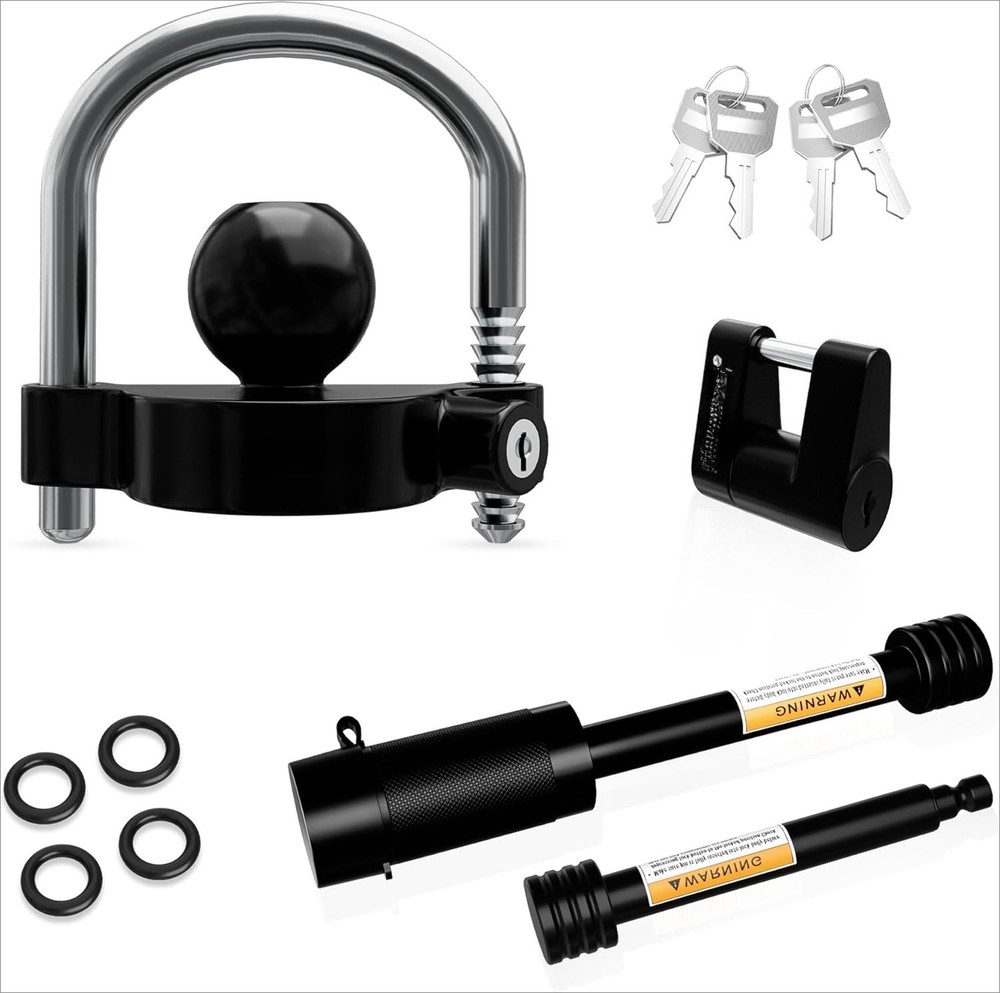 Keyed Alike Trailer Lock Set Tow & Store Lock Kit Include Universal Coupler Lock