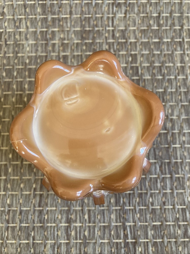 CHOCOLATE SLAG GLASS CACTUS SPOONER