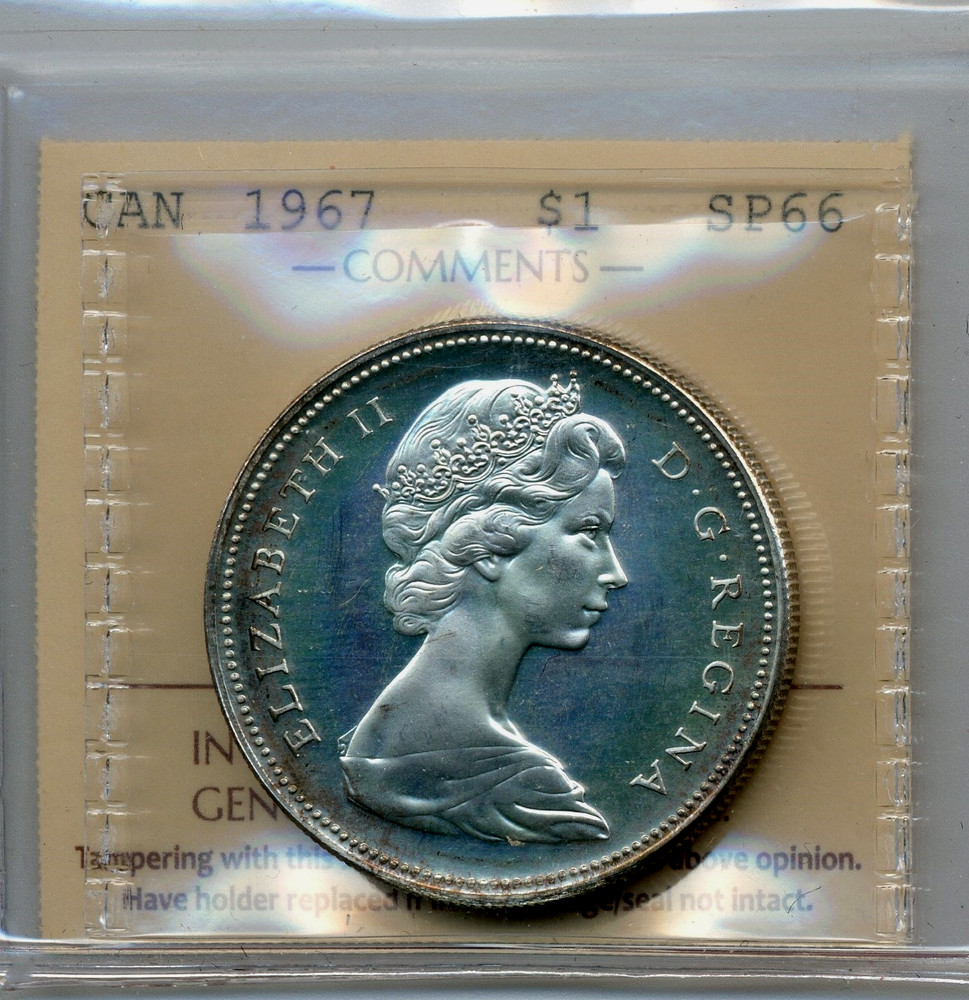 1967 Canada $1, Specimen, ICCS SP66