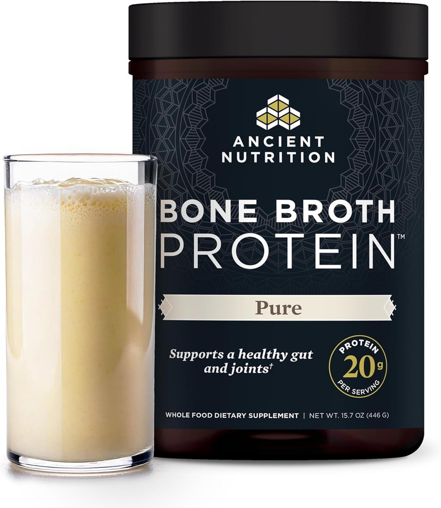 Ancient Nutrit Grass Fed & Ca Bone Broth Protein Powder, Protein