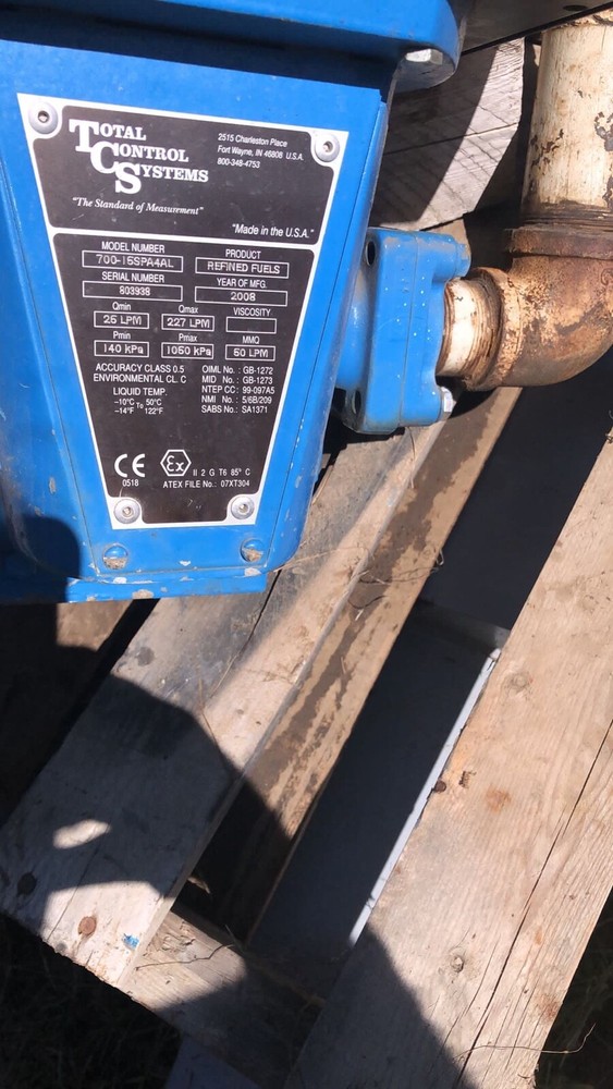 TOTAL CONTROL SYSTEMS 700-15SPA4AL FLOW METER