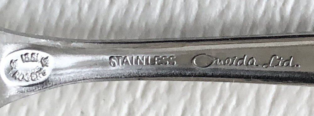 Oneida MELISSA Burnished 1881 Rogers DINNER FORK + SOUP SPOON Stainless Flatware