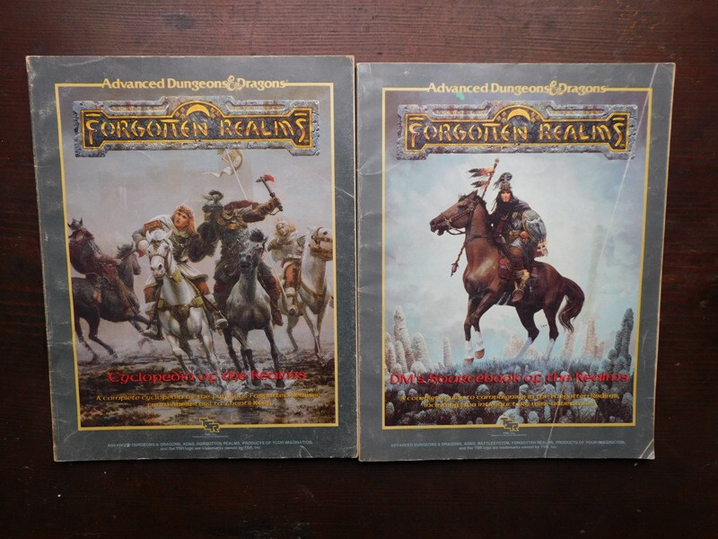 DUNGEON & DRAGONS FORGOTTEN REALMS CYCLOPDEDIA, DM'S SOURCEBOOK & MAPS