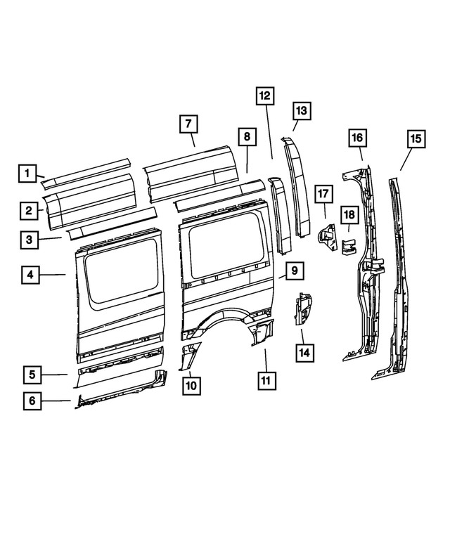 Genuine Mopar Wheelhouse Panel 68005108aa