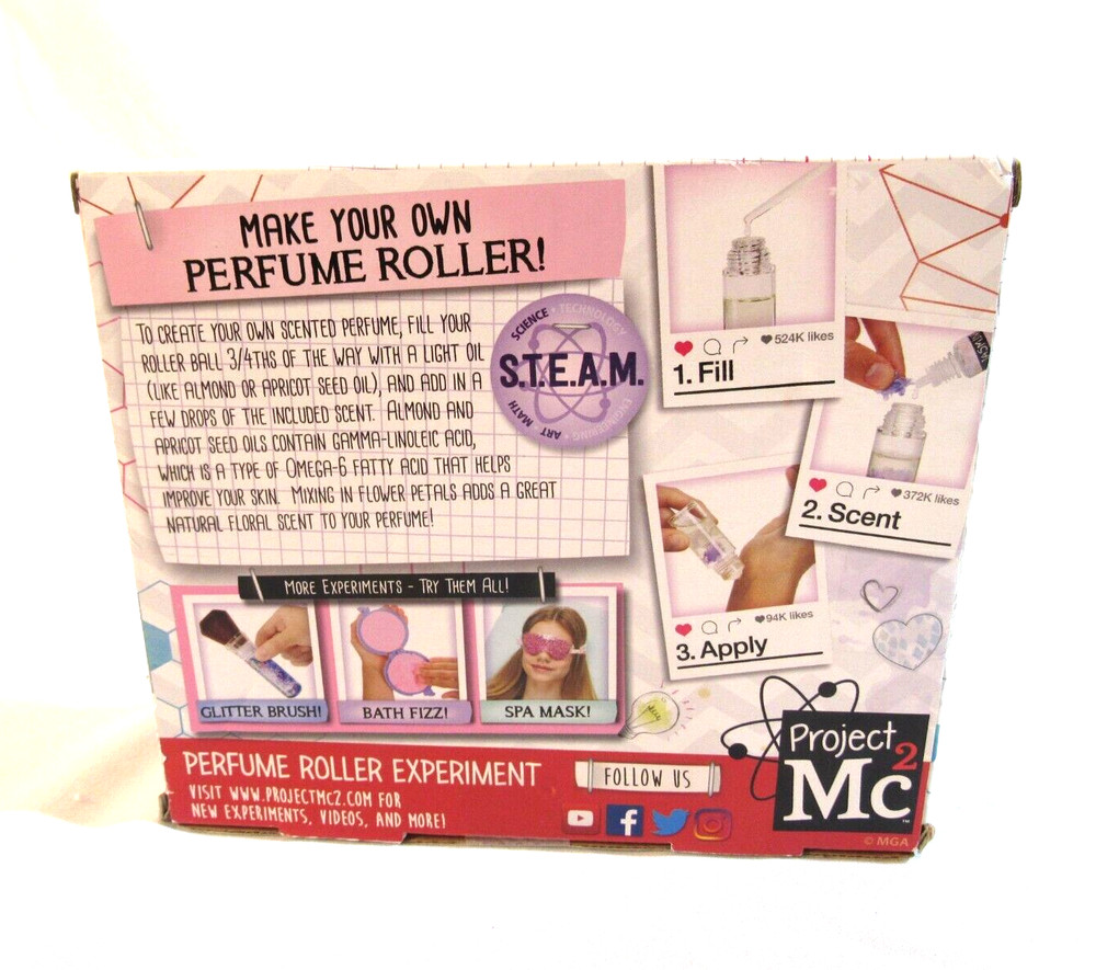 Project Mc2 PERFUME ROLLER Experiment Kit Create Your Own Perfume Scent NEW