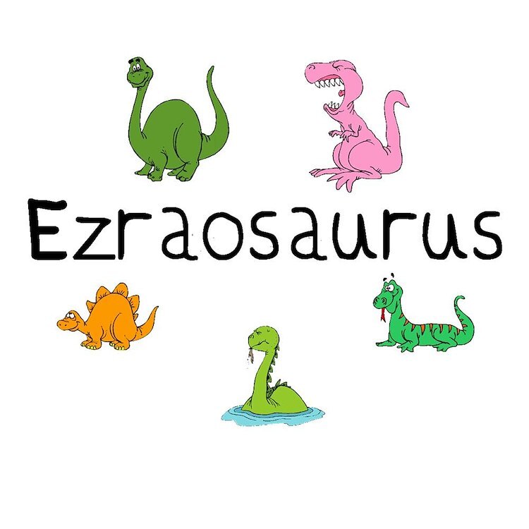 CafePress Ezraosaurus Unique Decorative 10" Wall Clock (124002425)