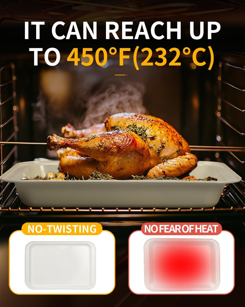 Nonstick Baking Pans Set, 19 PCS Stackable Bakeware Sets, Oven Pan Set Includes