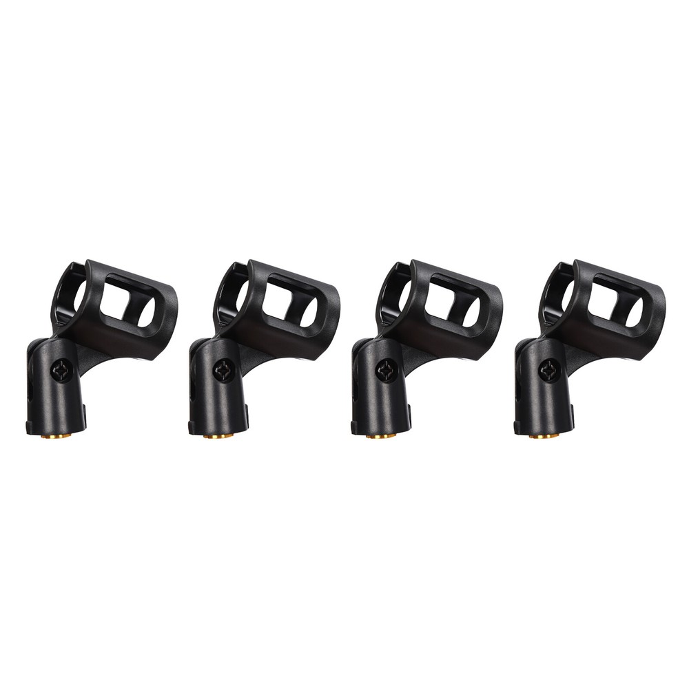 4 Pcs Adjustable Microphone Clip Holders for Wired/Wireless Mics