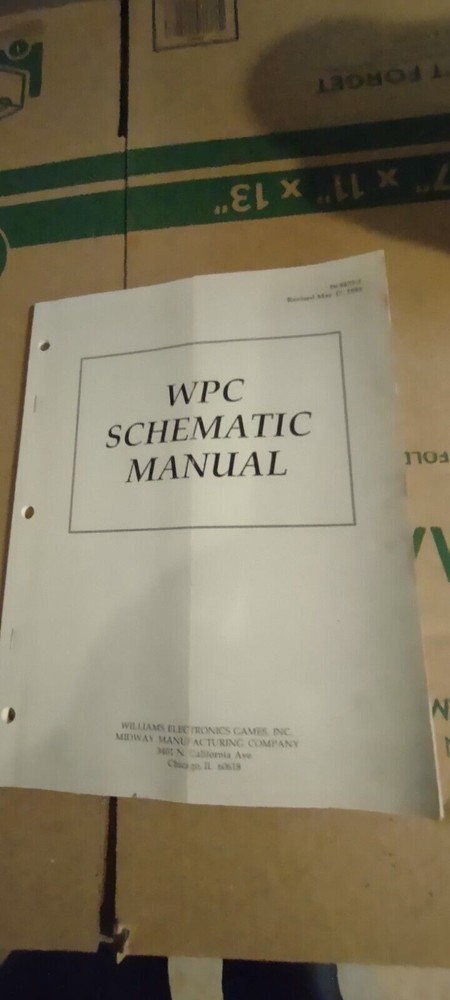 wpc arcade manual #1038