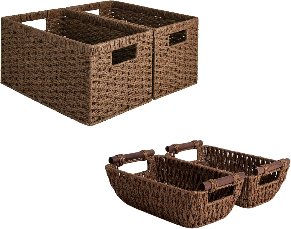 round Paper Rope Storage Baskets