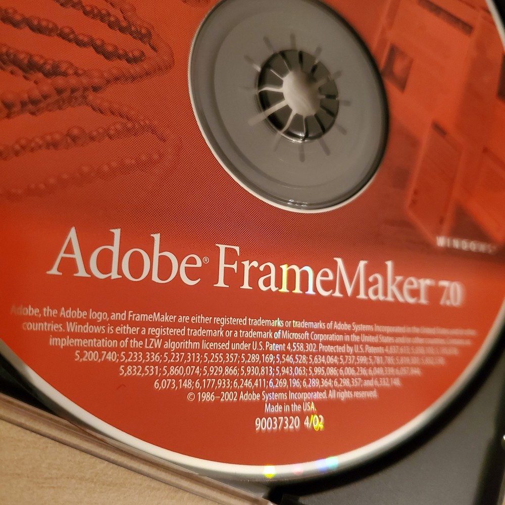 Adobe FrameMaker 7.0 for Windows & Serial Number
