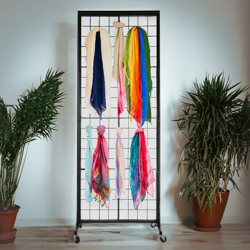 Wire Grid Wall Display Rack, Wall Grid Organizer, Display Rack for Hanging Items