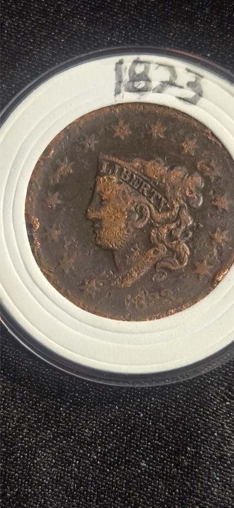 1823-P Coronet Head Large Cent Fine Condition