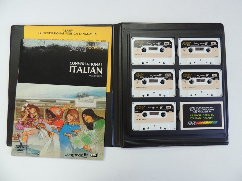 Vintage Atari 400/800 Software Lot Language Spanish Italian Programming Bookkeep