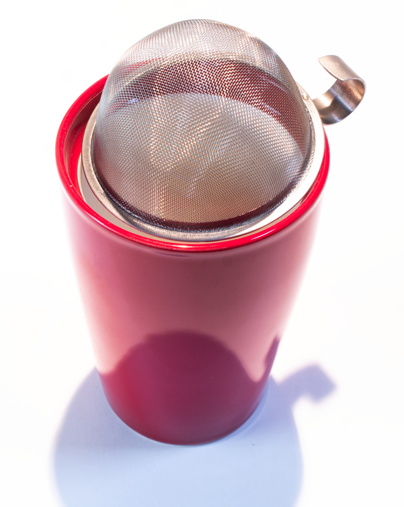 Tea Forte Red Cup w/Infuser Basket & Lid
